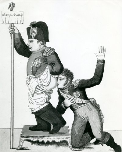 Pellizco de la nariz - Declaración de Ney, Juro que huele a violeta, 1815 de French School