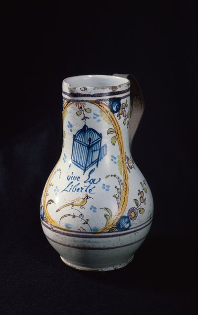 Jarra con la inscripción Vive la Liberté, 1789 de French School