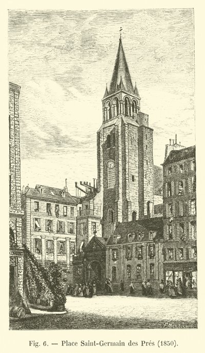 Plaza Saint-Germain des Pres, 1850 de French School