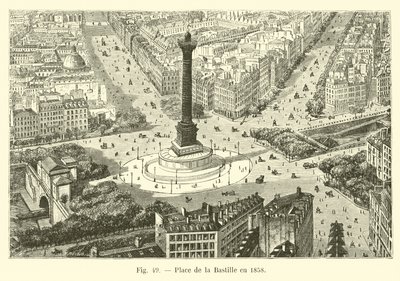 Plaza de la Bastilla en 1858 de French School