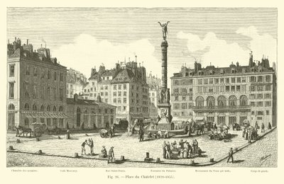 Place du Chatelet, 1820-1855 de French School