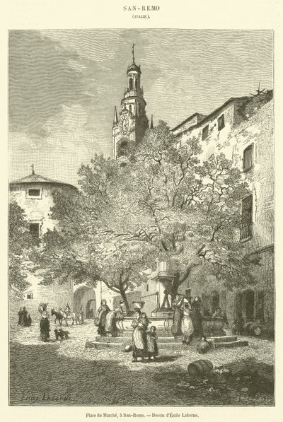 Plaza del Mercado, en San Remo de French School
