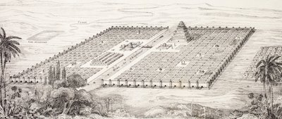 Plano de la ciudad de Babilonia, Mesopotamia, alrededor del siglo V a.C. según una descripción dada por Heródoto, de L