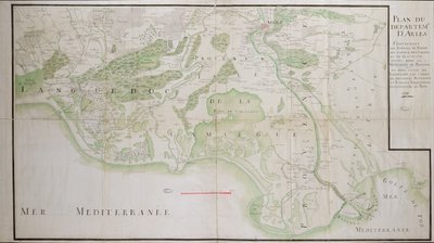 Plano de los departamentos de Arles, 1789 de French School