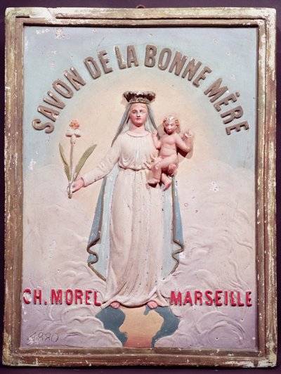 Placa publicitaria de Savon de la Bonne Mere, 1880 de French School