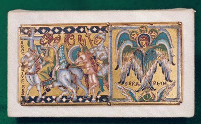 Placa que representa a Heraclio (c.575-641) y la Visión de Ezequiel, Escuela Mosana de French School