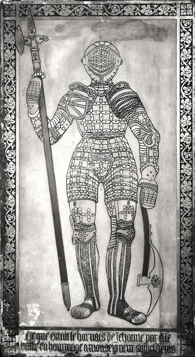 Placa que representa la armadura de Juana de Arco (1412-31) de French School