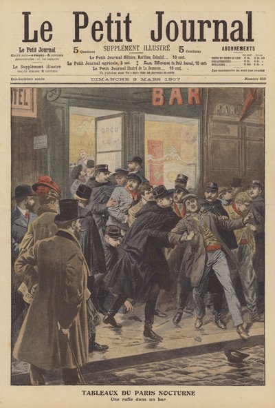 Redada policial en un bar de París por la noche de French School