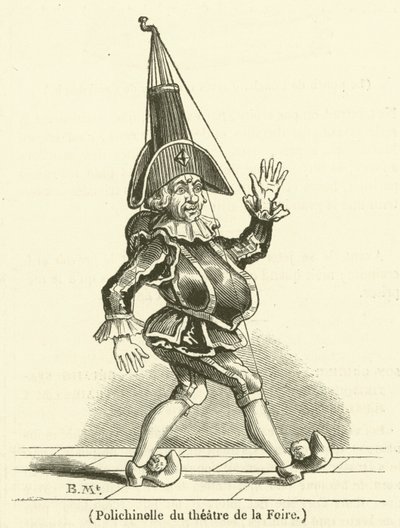 Polichinela del teatro de la Feria (grabado) de French School
