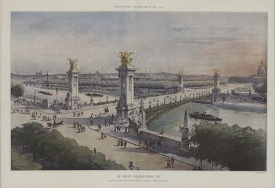 Puente Alejandro III, Exposición Universal 1900, París de French School