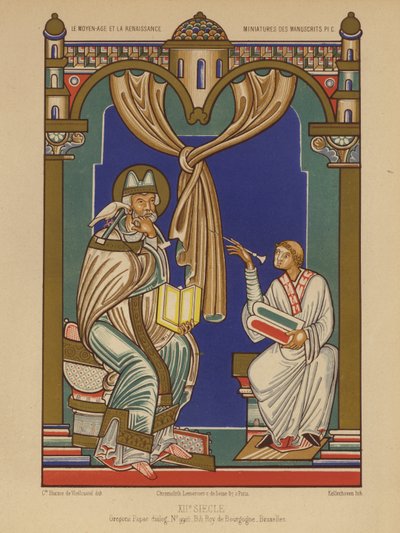 Papa Gregorio I (chromolitho) de French School