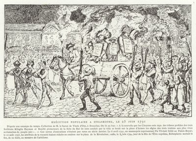 Ejecución popular en Estrasburgo, 25 de junio de 1791 de French School
