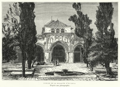 Pórtico de la Mezquita de El Aksa (grabado) de French School