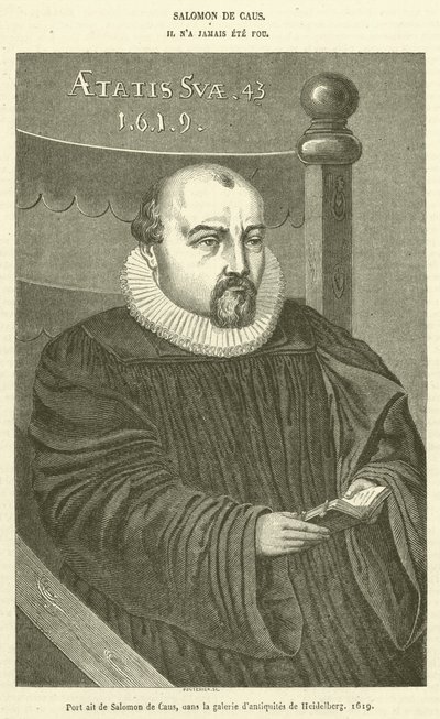 Retrato de Salomon de Caus, en la galería de antigüedades de Heidelberg de French School
