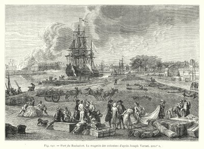 Port de Rochefort, Le magasin des colonies (después de Joseph Vernet XVIIIe s) de French School
