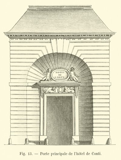 Puerta principal del hotel de Conti de French School