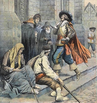 Porthos regresando a la Iglesia de Saint Leu es visto por D