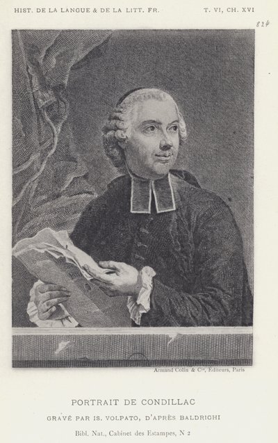 Retrato de Condillac de French School