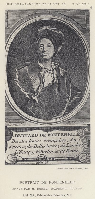 Retrato de Fontenelle de French School