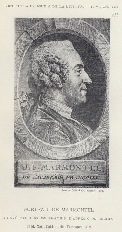 Retrato de Marmontel de French School