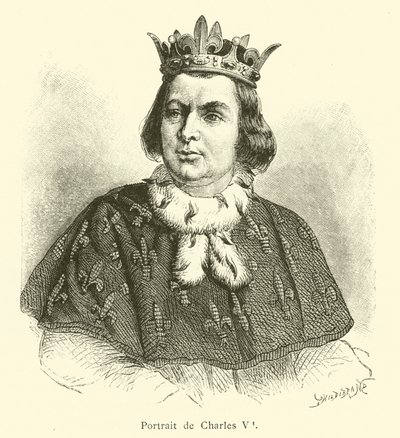 Retrato de Carlos V (grabado) de French School