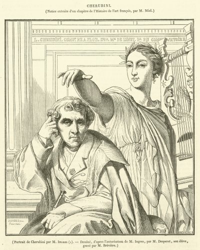 Retrato de Cherubini de French School