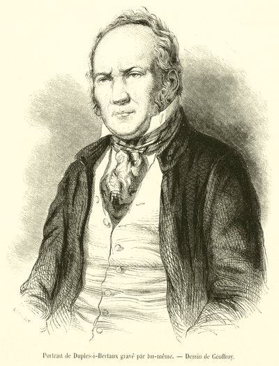Retrato de Duplessi-Bertaux grave de French School