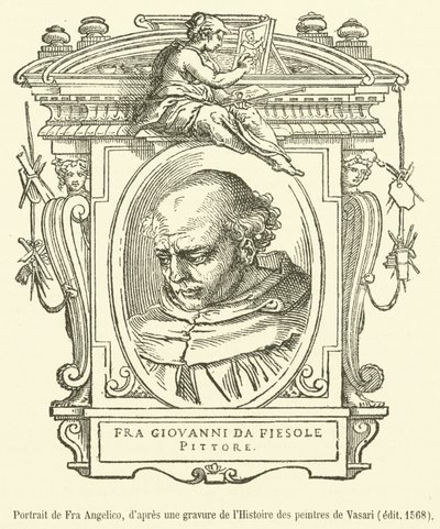 Retrato de Fra Angelico (grabado) de French School