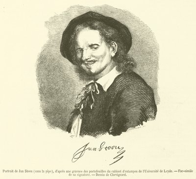 Retrato de Jan Steen, sin la pipa de French School