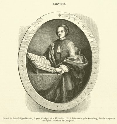 Retrato de Jean-Philippe Baratier de French School