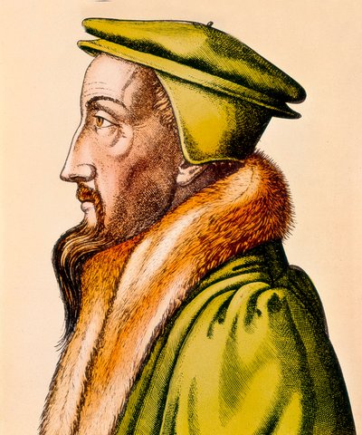 Retrato de Jean Calvin de French School