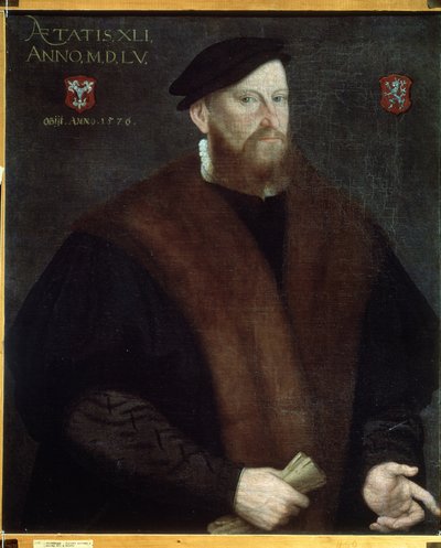 Retrato de anciano. (Retrato de un anciano). Pintura anónima francesa, Renacimiento de French School