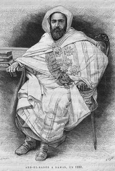 Retrato de Abd el-Kader en Damasco en 1880 (1808-83), de La Syrie d