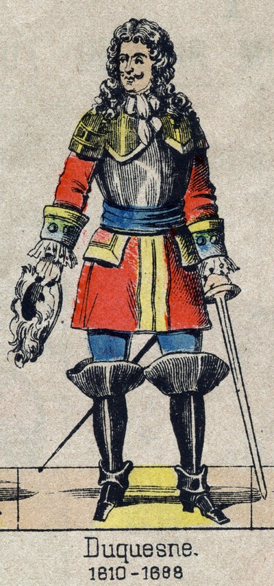 Retrato de Abraham, Marqués Duquesne (1610 - 1688), Marin francés. Imagen de Epinal de finales del siglo XIX. de French School