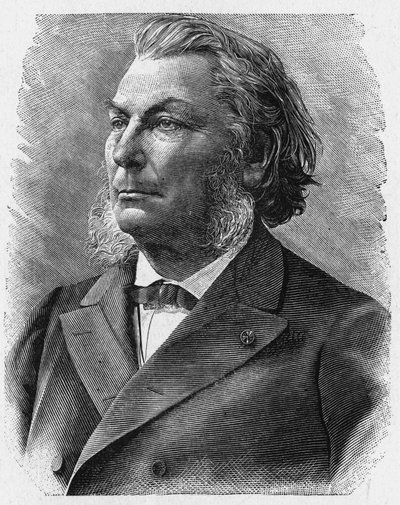 Retrato del Almirante Mouchez (1821 - 1892) - en "Album de la Ciencia; eruditos ilustres; Grandes descubrimientos" 1896 de French School
