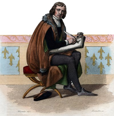 Retrato de Alain Chartier (1385-1430), poeta y escritor político francés de French School