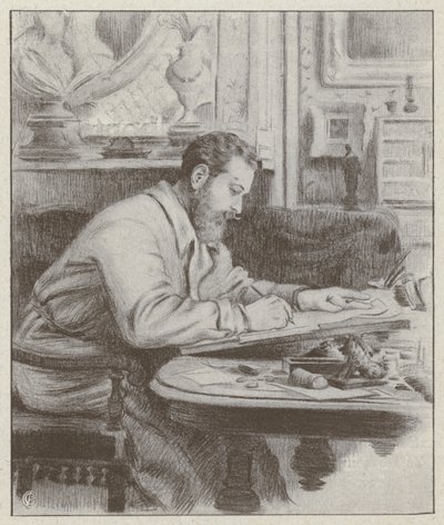 Retrato de Albert Guillaume, pintor y caricaturista francés de French School