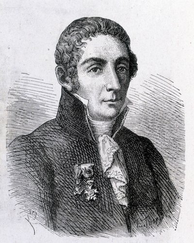 Retrato de Alessandro (Alexandre) Volta (1745 - 1827) - en “Álbum de Ciencia; eruditos ilustres; Grandes descubrimientos” 1896 de French School
