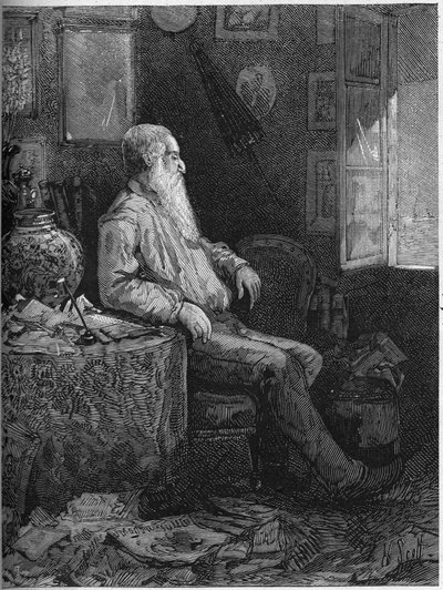 Retrato de Alphonse Karr (1808-1898), novelista y dramaturgo francés. Grabado en 