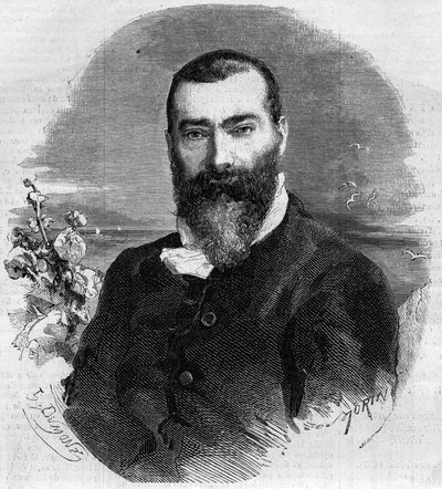 Retrato de Alphonse Karr (1808-1898), novelista y dramaturgo francés. Grabado en “Le Monde Illustré” n°145 del 21 de enero de 1860. de French School