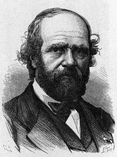 Retrato de Alphonse Poitevin - en “Álbum de la Ciencia; científicos ilustres; Grandes descubrimientos” 1896 de French School
