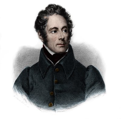 Retrato de Alphonse de Lamartine (1791-1869), escritor, poeta y político francés. en 
