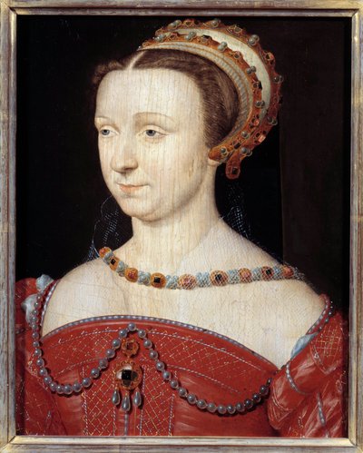 Retrato de Ana de Este-Ferrara, duquesa de Guisa y Nemours en 1549. Pintura de la Escuela Francesa de French School
