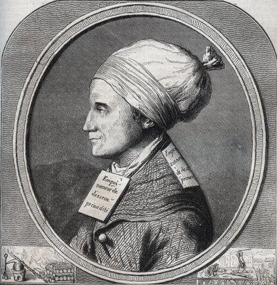 Retrato de Antoine-François (Antoine François) Desrues (1744-1777) envenenador francés - Grabado en “Causes célèbres de tous les peuples” por Armand Fouquier (1817-18?) 1858-1867 - colección privada de French School