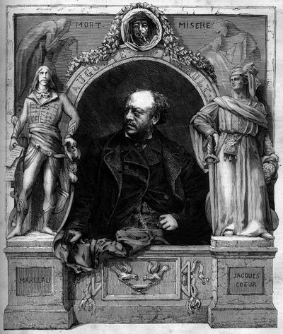 Retrato de Antoine Augustin Préault (1809-1879), escultor francés. Grabado en “Le Monde Illustré” n°1139 del 25 de enero de French School