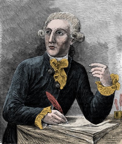 Retrato de Antoine Laurent de Lavoisier (1743-1794), químico francés - Grabado en “Ciencias al alcance de todos - Física y química populares” por Alexis Clerc - Finales del siglo XIX - Colección privada de French School