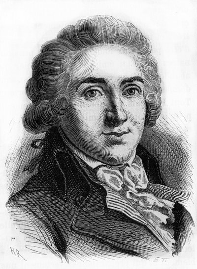 Retrato de Armand Gensonné (1758-1793) diputado de la convención. Grabado de finales del siglo XIX. de French School