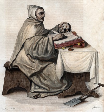 Retrato de Armand Jean le Bouthillier de Rancé (1626-1700), abad francés y fundador de los Cistercienses Trapenses. de French School
