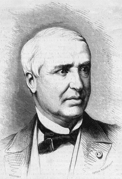 Retrato de Auguste Nélaton (1807-1873), cirujano francés. Grabado en 