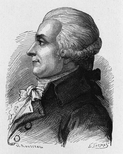 Retrato del Barón Louis-Bernard Guyton-Morveau (Louis Bernard Guyton de Morveau) (Guiton) (1737-1816), político, químico y revolucionario francés - en “Álbum de Ciencia; eruditos ilustres; Grandes descubrimientos” 1896 de French School